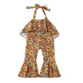 thumbnail image 1 of YunPes Girls African Print Halter Romper - Sleeveless Ruffled Jumpsuit for Toddlers 1-4Y, Cotton Summer Playwear, 1 of 9