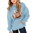thumbnail image 1 of YunPes Girls Baseball Bow Sweatshirt Oversized Baggy Graphic Hoodies Teen Trendy Streetwear Fall Versatile Hood Pullovers Tops, 1 of 4