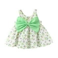 thumbnail image 1 of YunPes Girls Bow Suspender Dress Baby Girl Printed Bow Dress Fashion Cute Sweet Comfortable Solid Dresses for Little Girls, 1 of 4