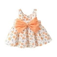 thumbnail image 1 of YunPes Girls Bow Suspender Dress Baby Girl Printed Bow Dress Fashion Cute Sweet Comfortable Solid Dresses for Little Girls, 1 of 4