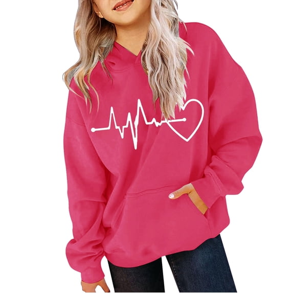 YunPes Girls Boys Hoodie Long Sleeve Pullover Plain Casual Elegant Tops Loose Long Sleeve Winter Girl Hoodie