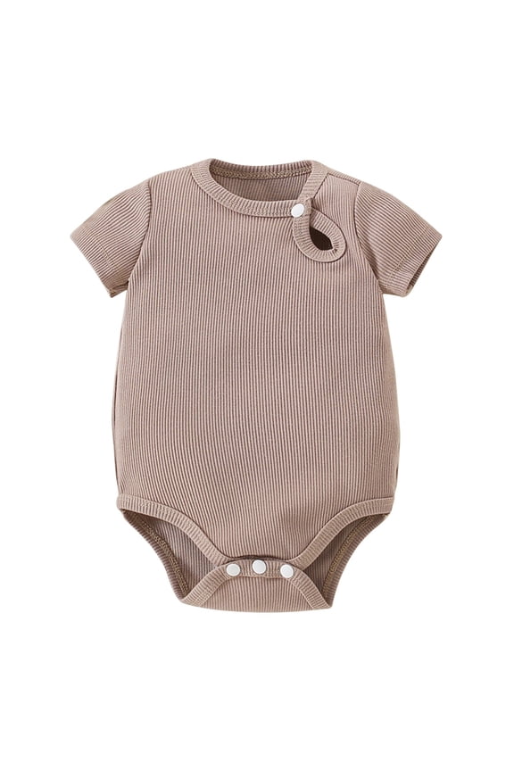 Girls Boys Romper Baby Plaid Comfortable Romper Bow Round Neck Romper Short Sleeved Casual Romper Twin Baby Girl Clothes