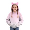 thumbnail image 1 of YunPes Girls Casual Bear Ear Hoodies Winter Warm Pullover Comfy Fleece Sweatshirts Long Sleeve Trendy 2025 Tops with Pockets, 1 of 4