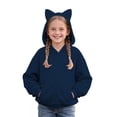 thumbnail image 1 of YunPes Girls Casual Bear Ear Hoodies Winter Warm Pullover Comfy Fleece Sweatshirts Long Sleeve Trendy 2025 Tops with Pockets, 1 of 4