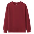 thumbnail image 1 of YunPes Girls Cotton Sweatshirt Solid Color Long Sleeve Pullover Kids Spring Fall Casual Crewneck Tops Basic Versatile Clothes, 1 of 4