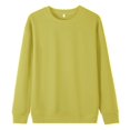 thumbnail image 1 of YunPes Girls Cotton Sweatshirt Solid Color Long Sleeve Pullover Kids Spring Fall Casual Crewneck Tops Basic Versatile Clothes, 1 of 4
