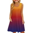 thumbnail image 1 of YunPes Girls Dress Summer Sleeveless Comfortable Casual Dress Gradient Print Children's Clothing with Pocket Vest Dress Jean Jumper Dress for Girls, 1 of 6