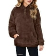 thumbnail image 1 of YunPes Girls Fleece Hoodies Bow Sherpa Fuzzy Pullover Sweatshirt Casual Kids Half Button Long Sleeve Winter Outwear Coat, 1 of 6