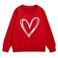 thumbnail image 1 of YunPes Girls Heart Graphic Sweatshirts Casual Oversized Fleece Pullover Tops Kids Fall Winter Long Sleeve School Cute Y2k Outfits, 1 of 7