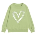 thumbnail image 1 of YunPes Girls Heart Graphic Sweatshirts Casual Oversized Fleece Pullover Tops Kids Fall Winter Long Sleeve School Cute Y2k Outfits, 1 of 6