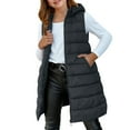 thumbnail image 1 of YunPes Girls Hooded Puffer Vest Parka Coat Teen Sleeveless Quilted Lightweight Down Jacket Winter Warm Plain Trendy Outwear, 1 of 7