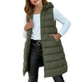 thumbnail image 1 of YunPes Girls Hooded Puffer Vest Parka Coat Teen Sleeveless Quilted Lightweight Down Jacket Winter Warm Plain Trendy Outwear, 1 of 7