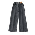 thumbnail image 1 of YunPes Girls Jeans Wide Leg Jeans Baggy Trousers Y2K Fashion Casual Pants Kids Denim Pants High Waisted Loose Straight Jeans, 1 of 8