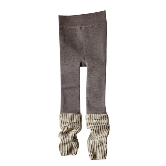 YunPes Girls' Leggings Fashion Cute Patchwork Tights Winter Warm Thick High Waist Sweatpants Kids Y2k Streetwear Dance Outfits