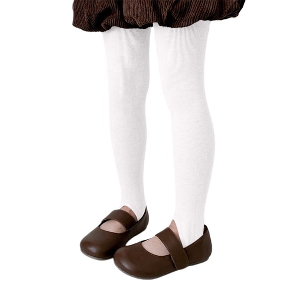 YunPes Girls' Leggings Ribbed Stretchy Pantyhose Lightweight Full Length Tights Winter Warm Comfy Stocking Dance Ballet Outfits