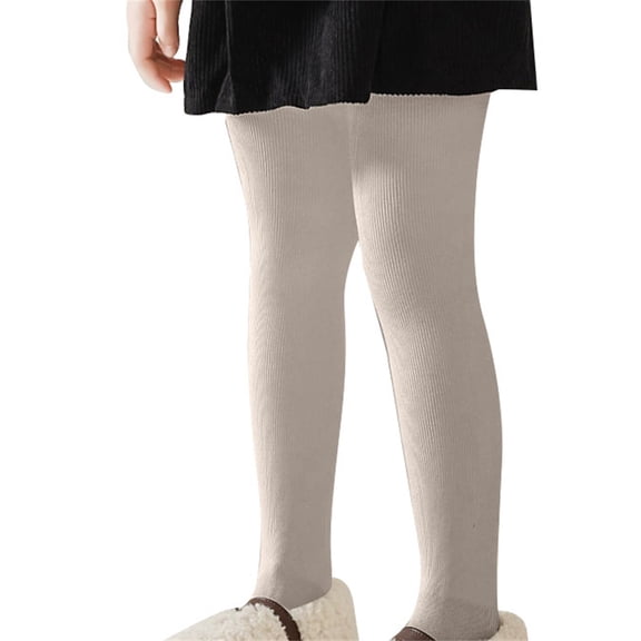 YunPes Girls' Leggings Socks Fall Winter Children's Basic Solid Color Fleece Pantyhose Youth Girl Streetwear Dance Yoga Tights Pants