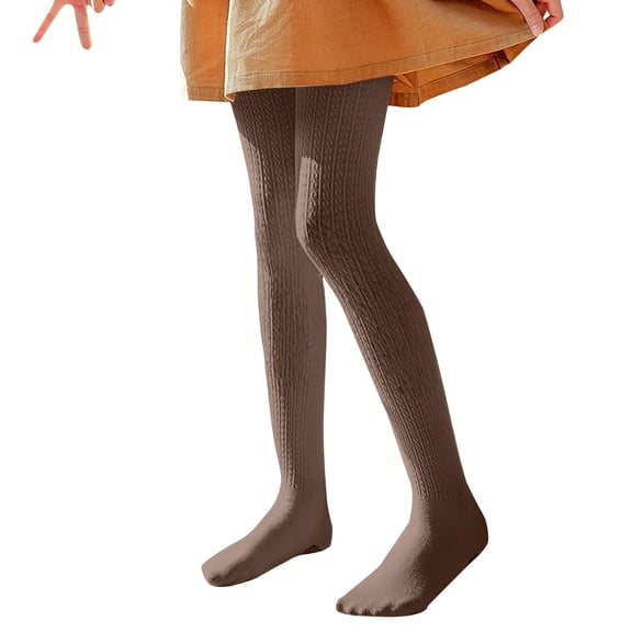 YunPes Girls Leggings Vintage Cable Knit Tights Cute Footed Pants Warm Comfy Stretchy Stockings Pantyhose School Dance Ballet Pants
