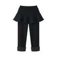 thumbnail image 1 of YunPes Girls Leggings with Ruffle Tutu Skirts Toddler Fleece Lined Footless Tights Skirt Pants Warm Comfy Tennis Athletic Outfits, 1 of 4