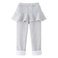 thumbnail image 1 of YunPes Girls Leggings with Ruffle Tutu Skirts Toddler Fleece Lined Footless Tights Skirt Pants Warm Comfy Tennis Athletic Outfits, 1 of 4