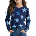 thumbnail image 1 of YunPes Girls' Long Sleeved Shirts Colorful T Shirts Round Neck Tops Light T Shirts Loose Pullovers Basic Long Sleeve Girls 2t, 1 of 6