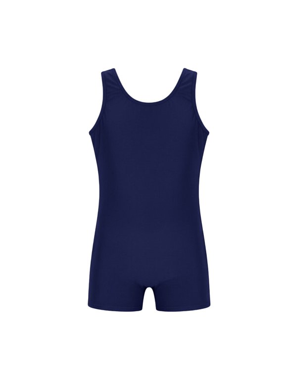 Girls One Piece Swimsuit Sleeveless Crewneck Bodysuit Swimming Dance Gymnastics Leotards Summer Training Unitard Wear