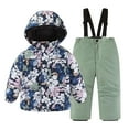 thumbnail image 1 of YunPes Girls Snowsuit Winter Coats for Kids Snowboarding Ski Suits Two Piece Water-Resistant Windproof Outdoor Rain Bib Pants Set, 1 of 7