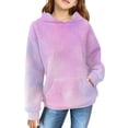 thumbnail image 1 of YunPes Girls Sweatshirt Winter Children's Personality Tie Dye Retro Print Sweatshirt Long Sleeve Cute Sweatshirt Sweater for Girls, 1 of 7