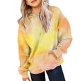 thumbnail image 1 of YunPes Girls Sweatshirt Winter Tie Dye Retro Print Sweatshirt Long Sleeve Comfortable Cute Sweatshirt Zip up Hoodie, 1 of 7