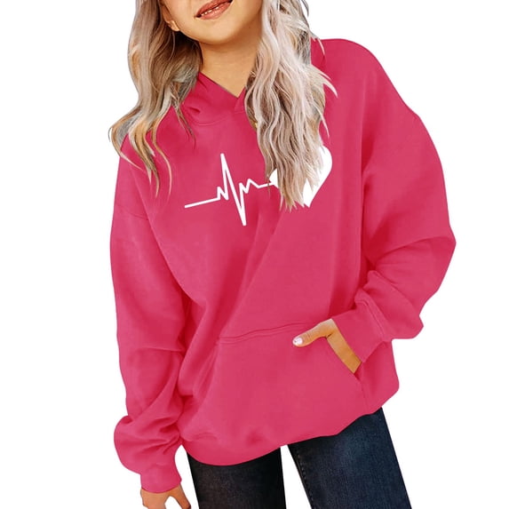YunPes Girls' Sweatshirts Winter Children's Retro Print Sweatshirts Long Sleeves Comfortable and Cute Sweatshirts Boy Hoodies