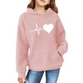 thumbnail image 1 of YunPes Girls' Sweatshirts Winter Retro Print Sweatshirts for Teenagers Long Sleeves Cute Sweatshirts Jacket, 1 of 8