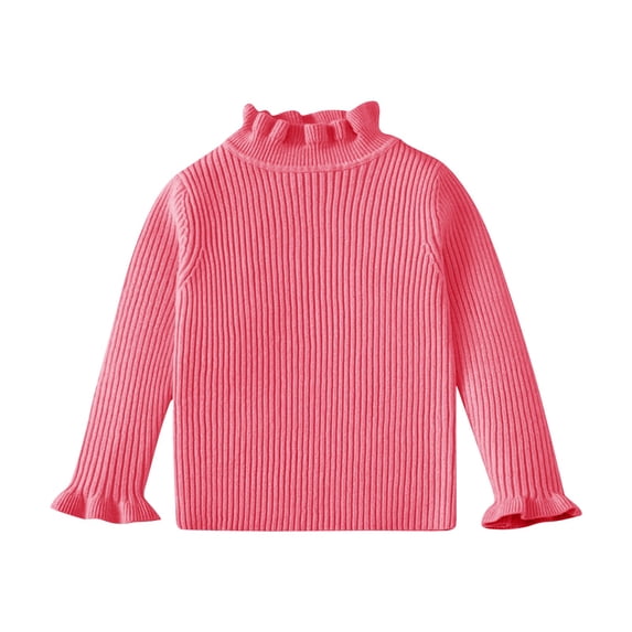 YunPes Girls Tops Spring Autumn Winter Little Girls Comfortable Casual Bottoming Children's Sweaters