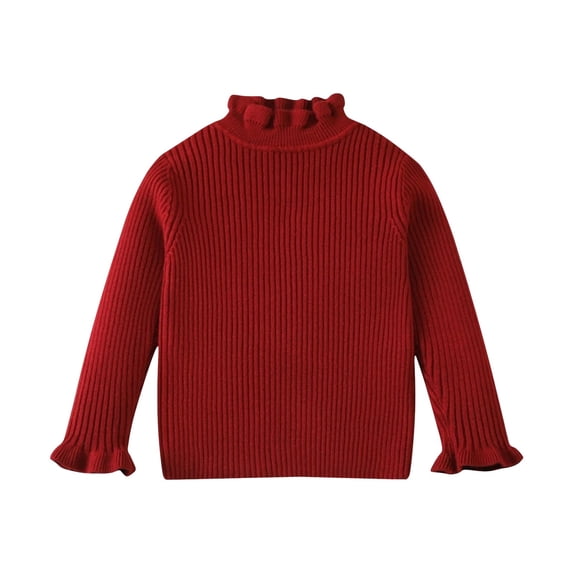 YunPes Girls Tops Spring Autumn Winter Little Girls Comfortable Casual Bottoming Children's Sweaters