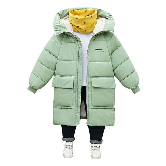 YunPes Girls Winter Coats Heavyweight Insulated Quilted Thicken Long Puffer Jacket with Hood Teen Kids Outdoor Parka Coat