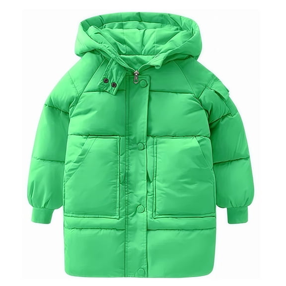 YunPes Girls Winter Coats Size 10 12 Heavyweight Windproof Warm Hooded Puffer Jacket Kids Trendy Quilted Padded Down Jackets Girl Jackets 8