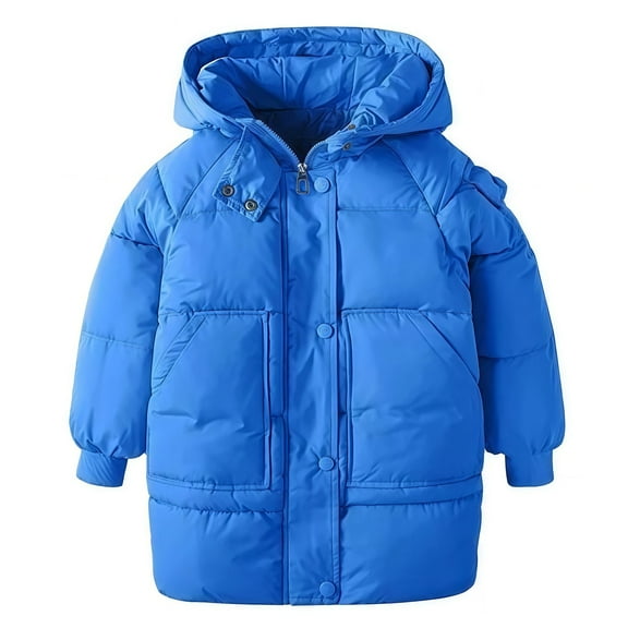 YunPes Girls Winter Coats Size 10 12 Heavyweight Windproof Warm Hooded Puffer Jacket Kids Trendy Quilted Padded Down Jackets Girl Jackets 8