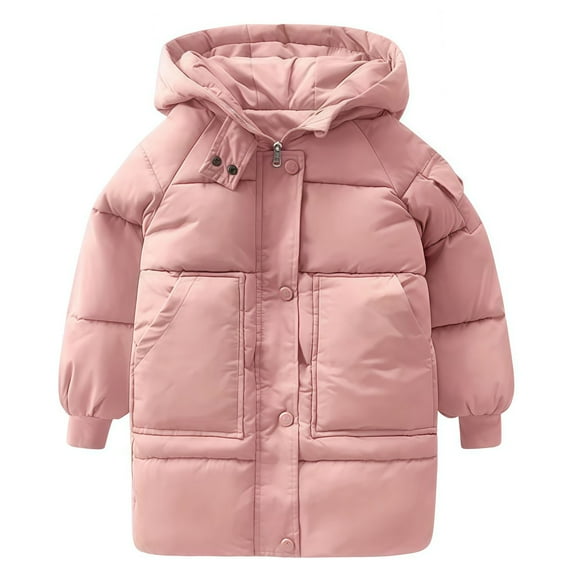 YunPes Girls Winter Coats Size 10 12 Heavyweight Windproof Warm Hooded Puffer Jacket Kids Trendy Quilted Padded Down Jackets Girl Jackets 8