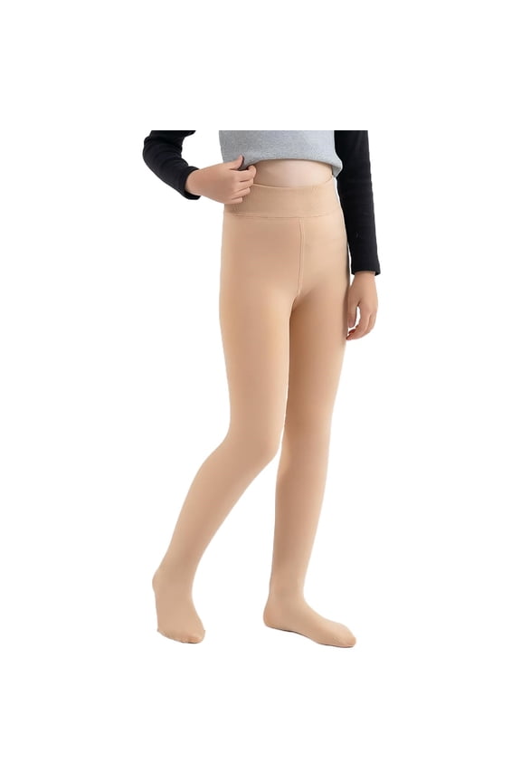 Girls Winter Warm Fleece Lined Thick Dance Leggings Tights Teens Comfy Soft Thermal Yoga Ballet Tights for Kids Pantyhose