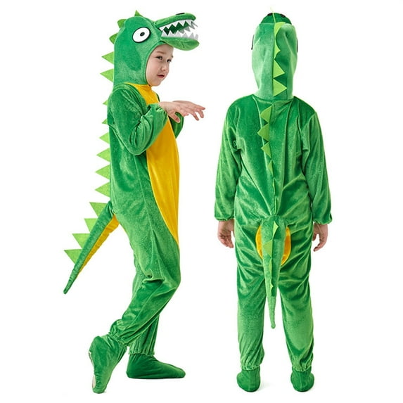 YunPes Halloween Children's Boys and Girls Play Animal Jumpsuits Clothes Head Cover Foot Cover Three Piece Set Boys Clothes 18 Months