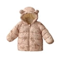 thumbnail image 1 of YunPes Hooded Puffer Jackets for Baby Lightweight Packable Bear Ears Cute Print Coats Toddler Comfy Soft Outerwear, 1 of 3