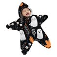 thumbnail image 1 of YunPes Infant Baby Starfish Onesie Funny Cute Graphic Flannel Hooded Jumpsuit Newborn Photography Outfit Halloween Christmas Shower Gift, 1 of 5