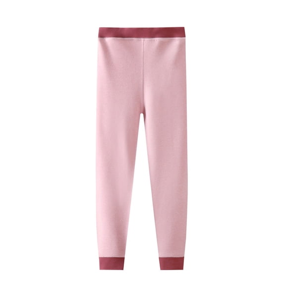 YunPes Kids Athletic Track Pants Girls Boys Fleece Thermal Pants Fall Winter Inner Outwear Clothes Comfy Soft Elastic Waist Trousers