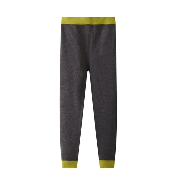 YunPes Kids Athletic Track Pants Girls Boys Fleece Thermal Pants Fall Winter Inner Outwear Clothes Comfy Soft Elastic Waist Trousers
