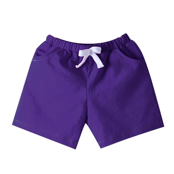 YunPes Kids Baby Boys Cotton Stretch Shorts Children Elastic Casual Summer Cool Lightweight Pants for Indoor Outdoor