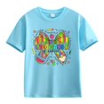 thumbnail image 1 of YunPes Kids Boys Girls 100 Days of School Shirt Short Sleeve Round Neck Graphic Cartoon Print Tee Tops Happy 100th Day T-Shirt, 1 of 1