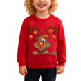 thumbnail image 1 of YunPes Kids Boys Girls Christmas Santa Sweatshirts Fleece Hoodies Funny Reindeer Graphic Long Sleeve Xmas Sweatshirt, 1 of 6