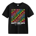 thumbnail image 1 of YunPes Kids Boys Girls T-Shirt for 100th Day of School Celebration Cute Letter Printed Fashion Sweatshirt Crew Neck Cotton Shirt, 1 of 5