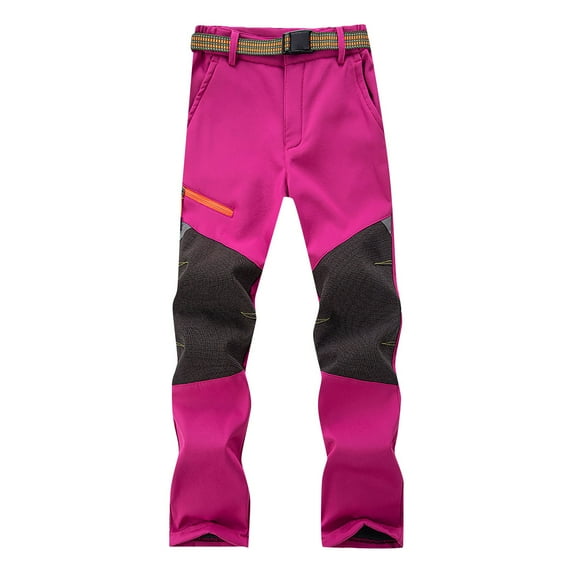 YunPes Kids Boys Girls Youth Waterproof Hiking Ski Snow Pants Elastic Waist Warm Insulated Pants Winter Windproof Outdoor Snowpants