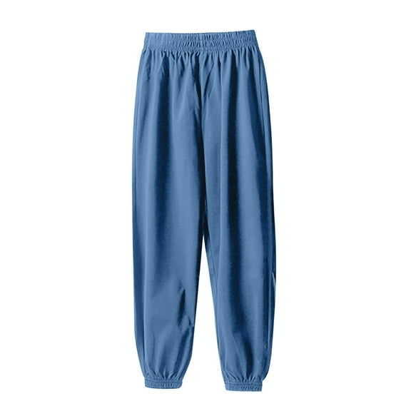 YunPes Kids Cargo Pants Girls Age 4-13 Years Vintage Sweatpants for Girls Loose Fit Elastic Waist Tightener Stretchy Trousers