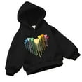 thumbnail image 1 of YunPes Kids Colorful Love Print Pullover Hoodies Boys Girls Hooded Heart Sweatshirts Candy Color Valentine's Day Tops Sweater Coats, 1 of 3