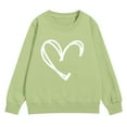 thumbnail image 1 of YunPes Kids Crewneck Fleece Pullover Tops Cute Heart Print Sweatshirts for Teen Girls Casual Cozy Tops Fall Winter Trendy Clothes, 1 of 6